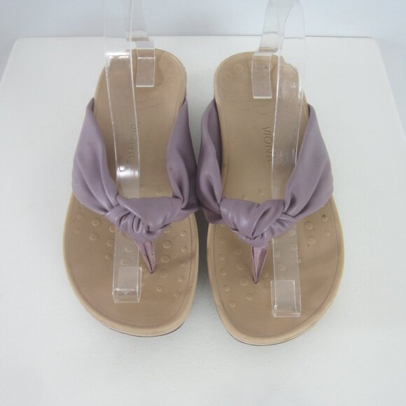 Vionic Womens 8 Purple Rosalind Knotted Thong Platform Wedge Sandals EU 39 - Picture 10 of 14